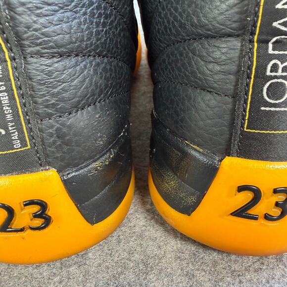Jordan 12 Retro Black University Gold Custom Sneakers 130690-070 Nike Mens 8.5 main image 14